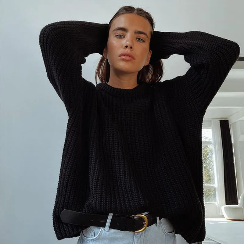 TastyHottie - Women's casual round neck loose long sleeve sweater