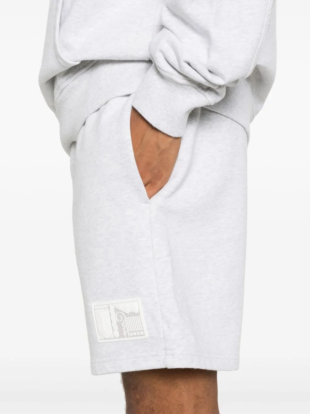 Tennis Statues-patch track shorts