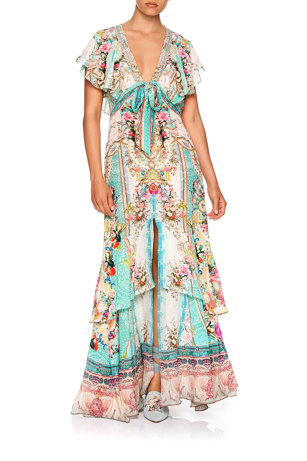 TIE FRONT MAXI WITH SPLIT CALL IT DREAMING