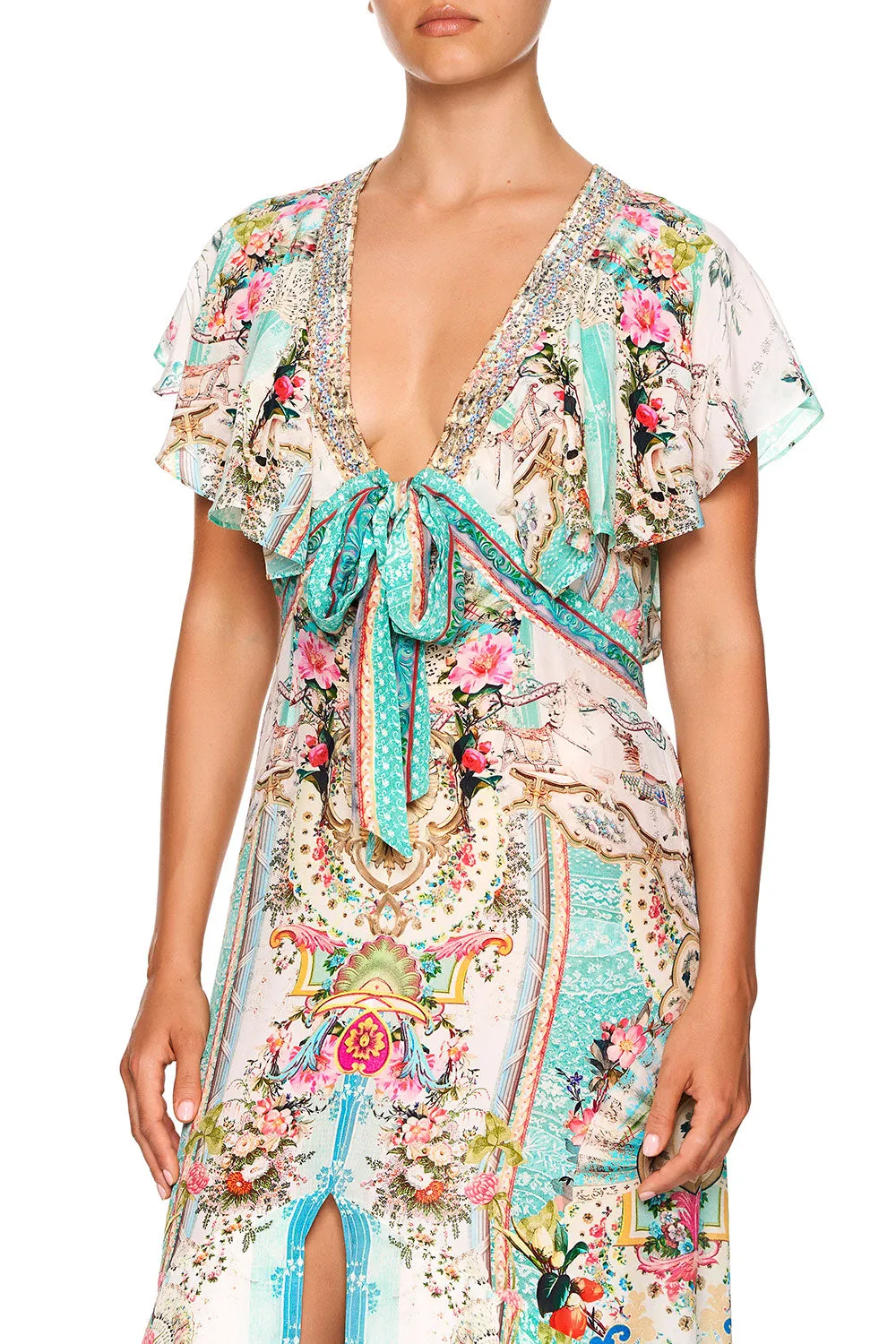 TIE FRONT MAXI WITH SPLIT CALL IT DREAMING