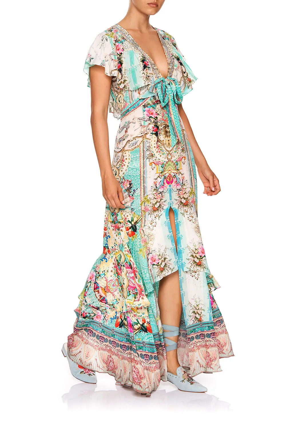 TIE FRONT MAXI WITH SPLIT CALL IT DREAMING