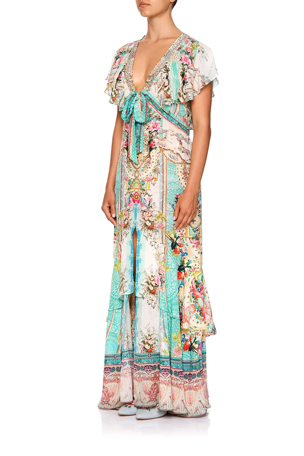 TIE FRONT MAXI WITH SPLIT CALL IT DREAMING