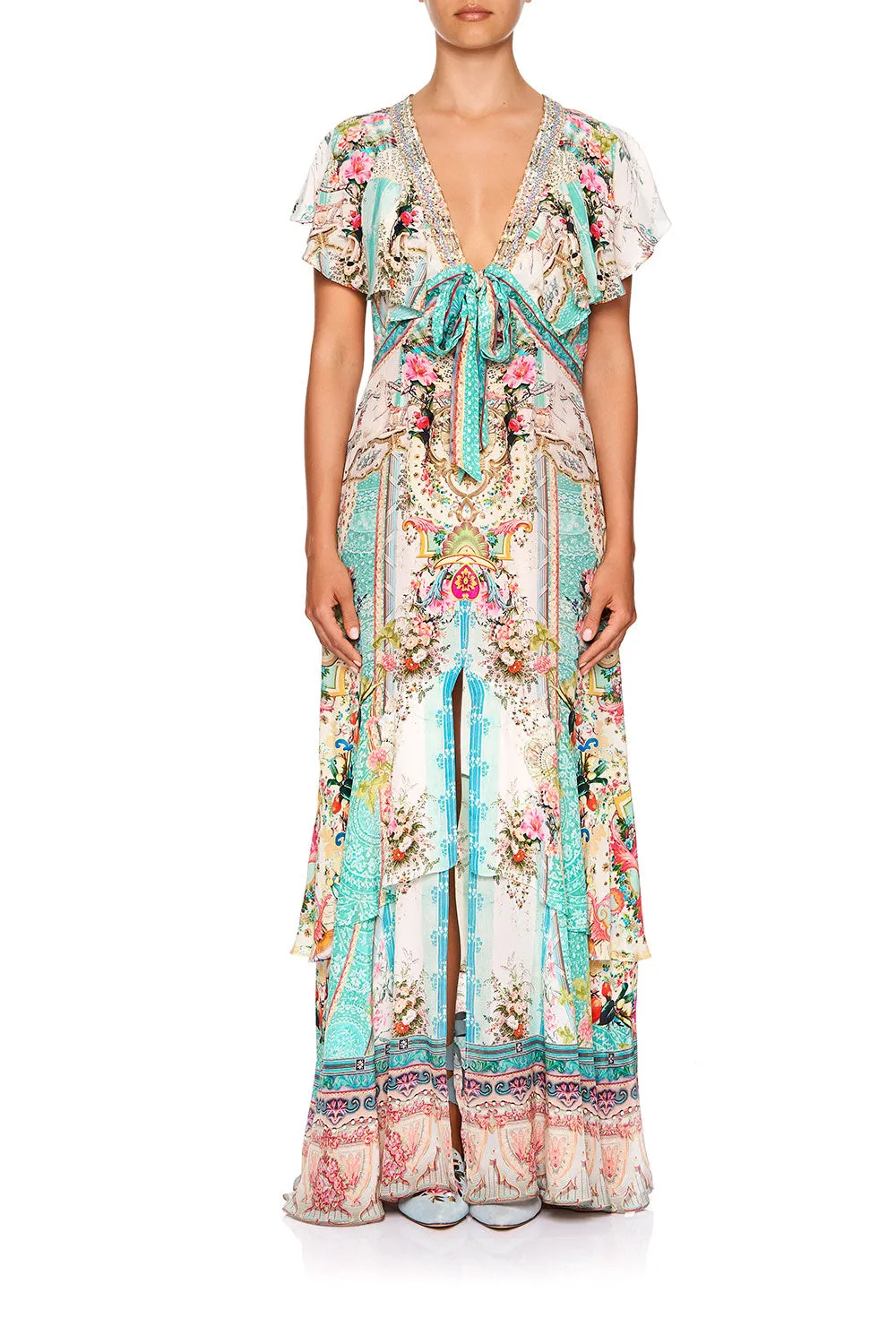 TIE FRONT MAXI WITH SPLIT CALL IT DREAMING