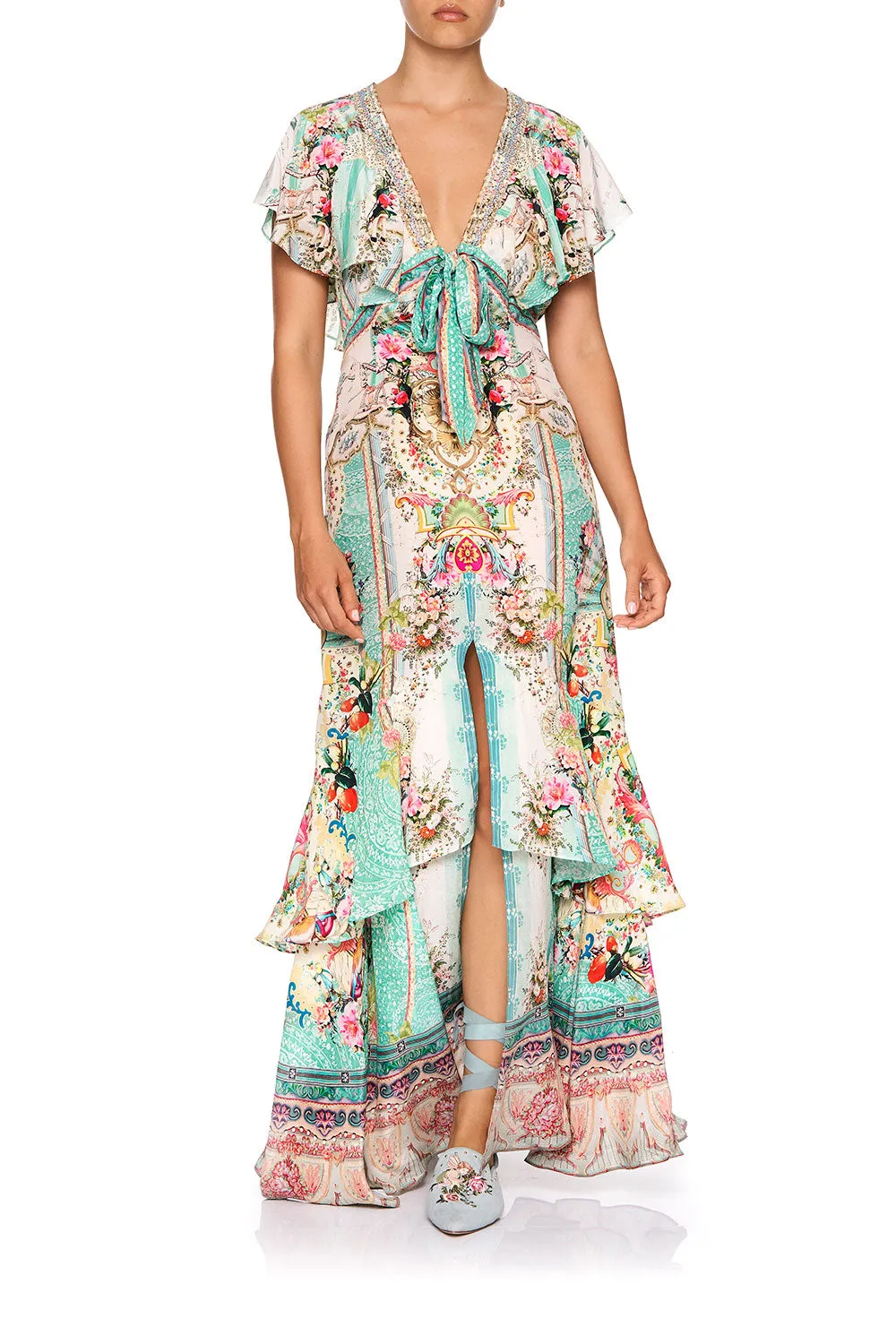 TIE FRONT MAXI WITH SPLIT CALL IT DREAMING