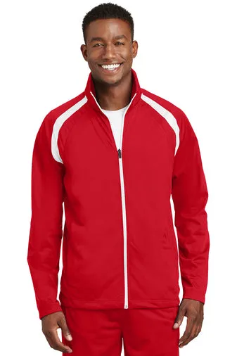 Tricot Warm Up Jacket / True Red & White / Cape Henry Track & Field