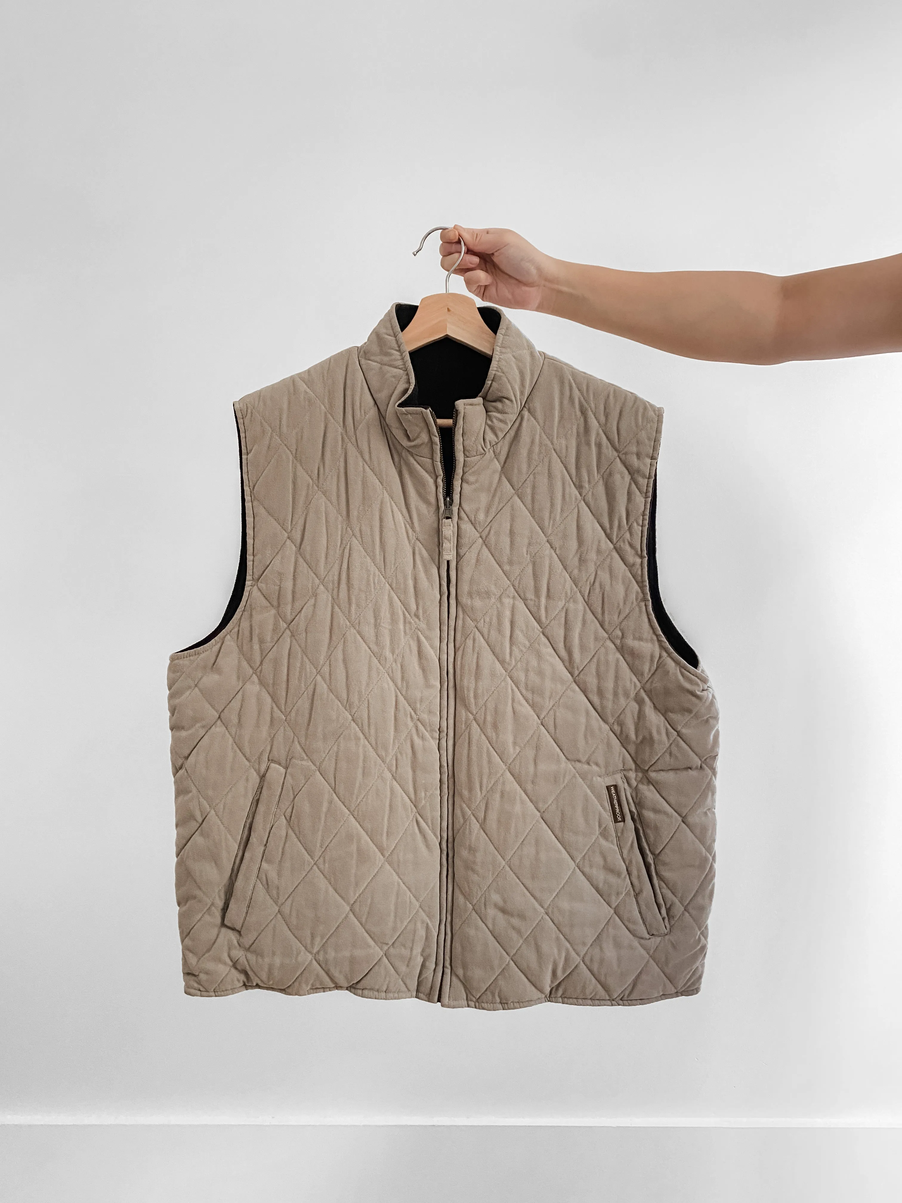 Vintage Reversible Quilted Vest (L)