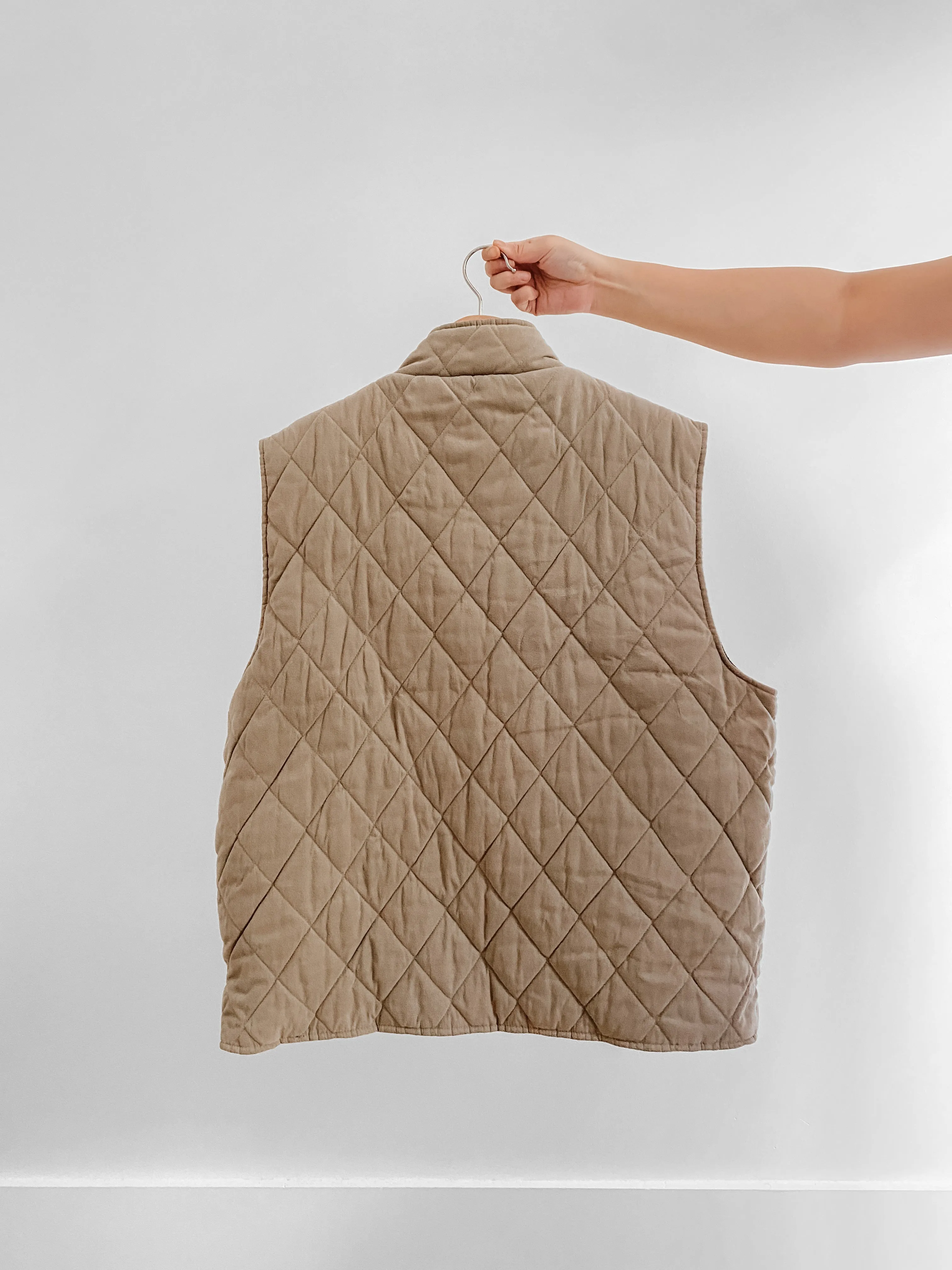 Vintage Reversible Quilted Vest (L)