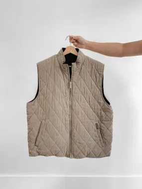 Vintage Reversible Quilted Vest (L)