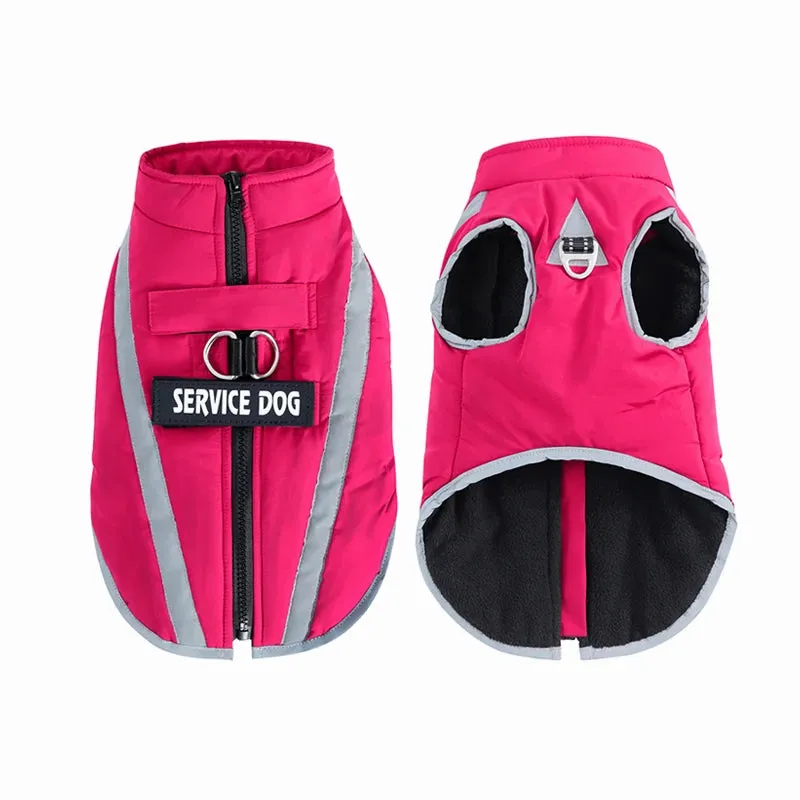 Warm Fleece Dog clothes Personalized Waterproof Winter Clothes for Small Medium Large Dogs Pet Clothing Jackets Dog Accessories