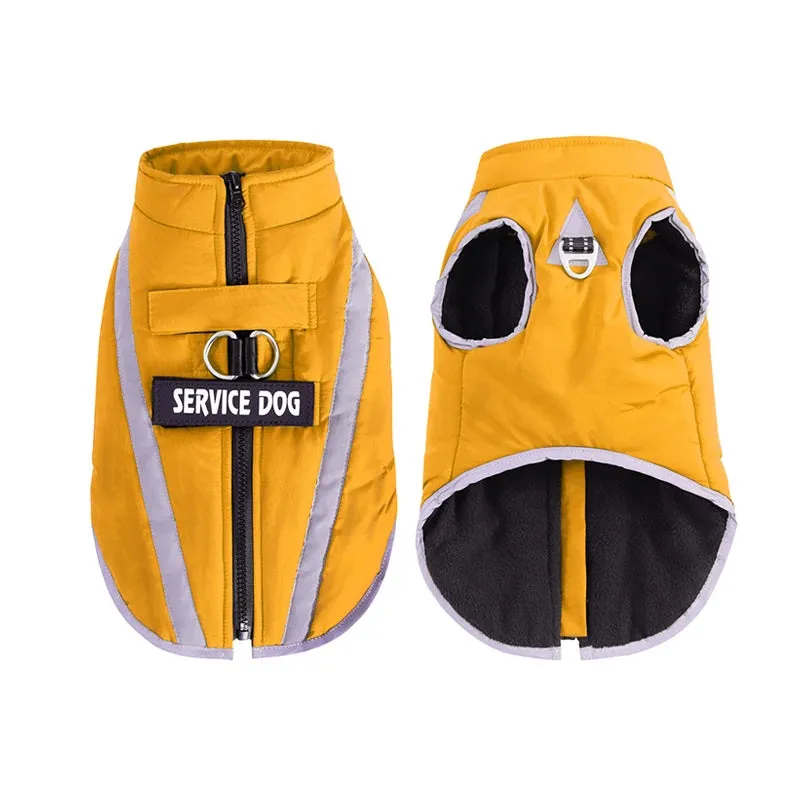 Warm Fleece Dog clothes Personalized Waterproof Winter Clothes for Small Medium Large Dogs Pet Clothing Jackets Dog Accessories