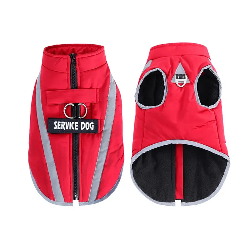 Warm Fleece Dog clothes Personalized Waterproof Winter Clothes for Small Medium Large Dogs Pet Clothing Jackets Dog Accessories