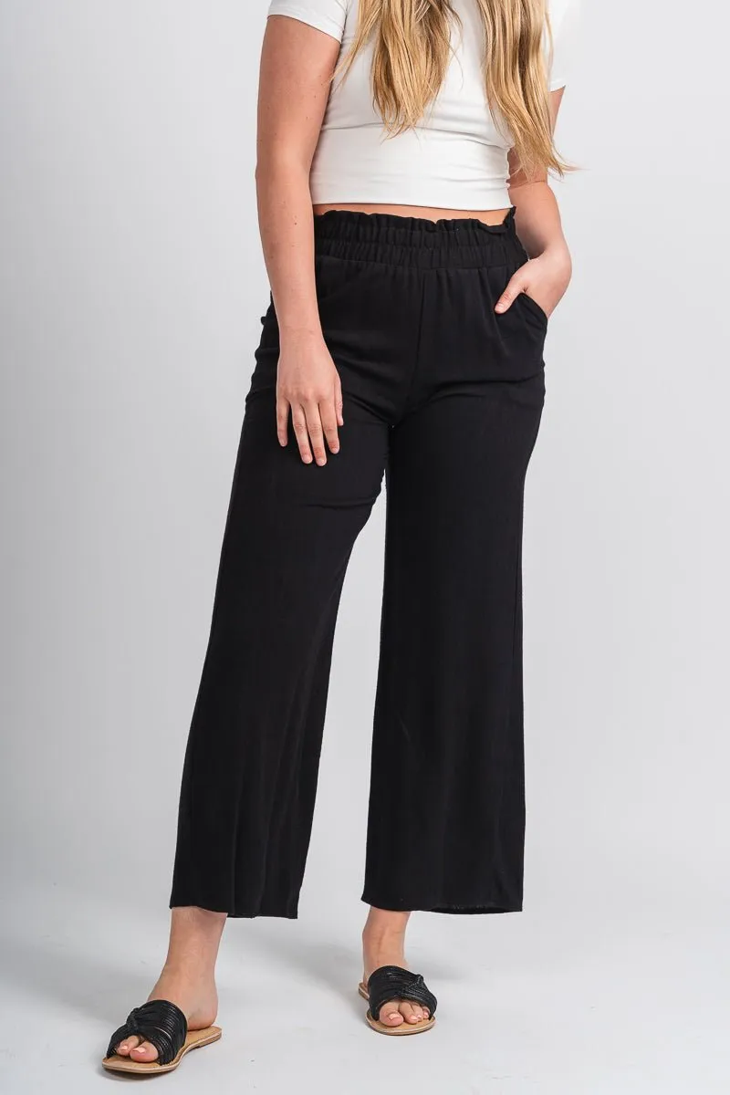 Wide leg pants black