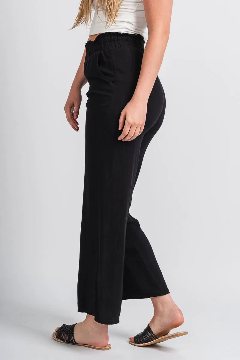 Wide leg pants black