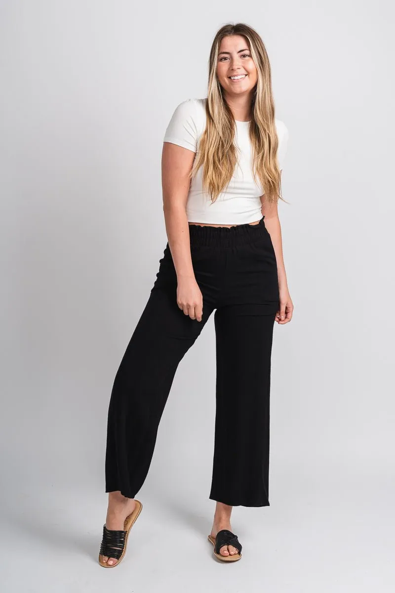 Wide leg pants black