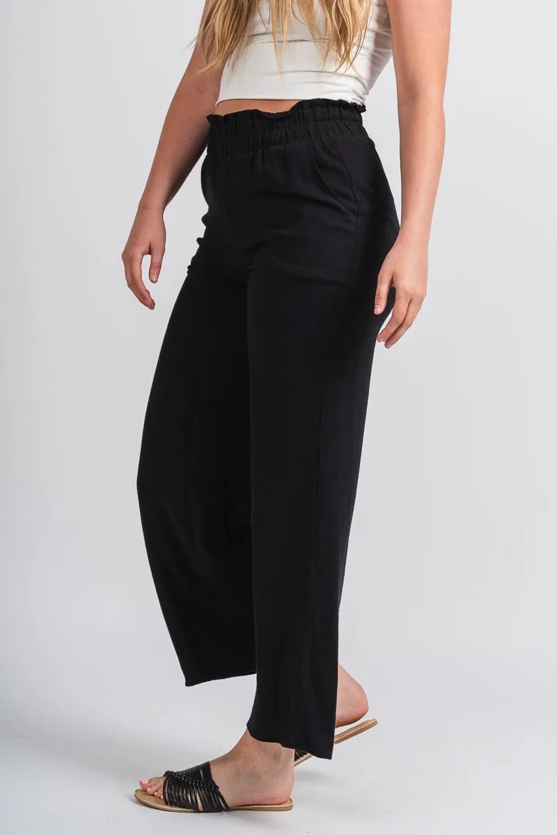Wide leg pants black