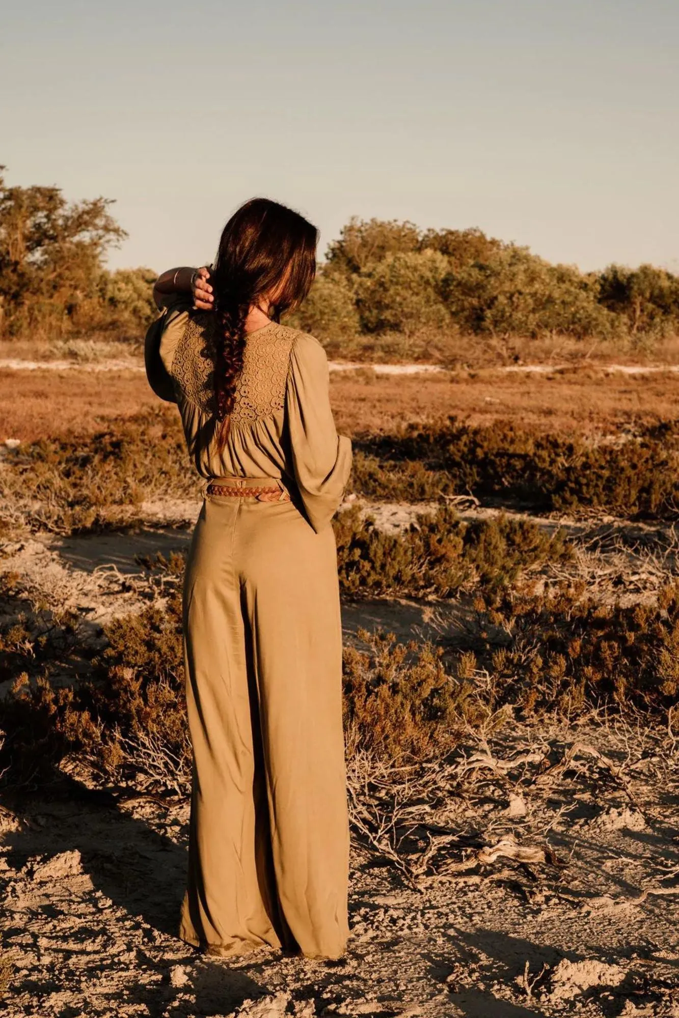 Wide Leg Pants - Martini Olive