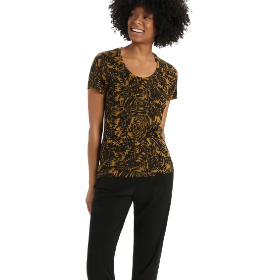 Wmns Tech Lite II SS Scoop Tee Native Ferns
