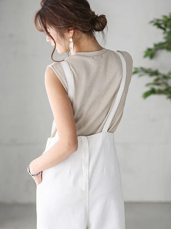 xakxx Loose Wide-Leg Long Overalls