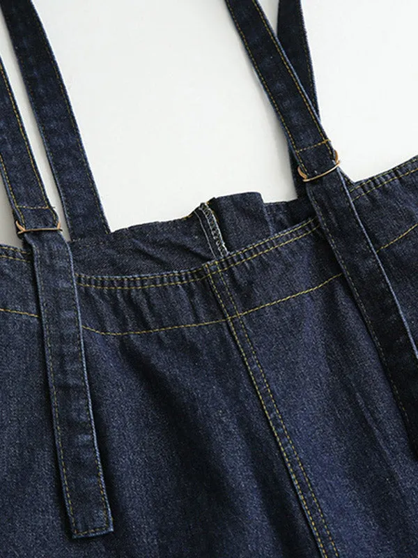 xakxx Loose Wide-Leg Long Overalls