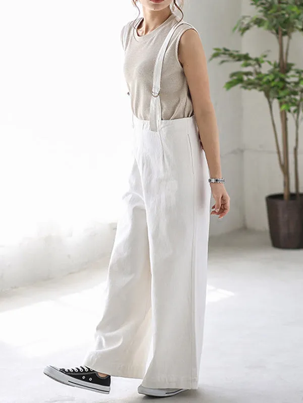xakxx Loose Wide-Leg Long Overalls